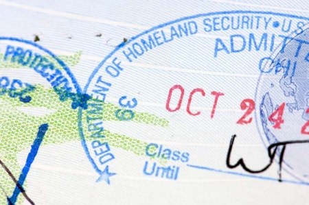 Closeup photo of a dept of homeland security document